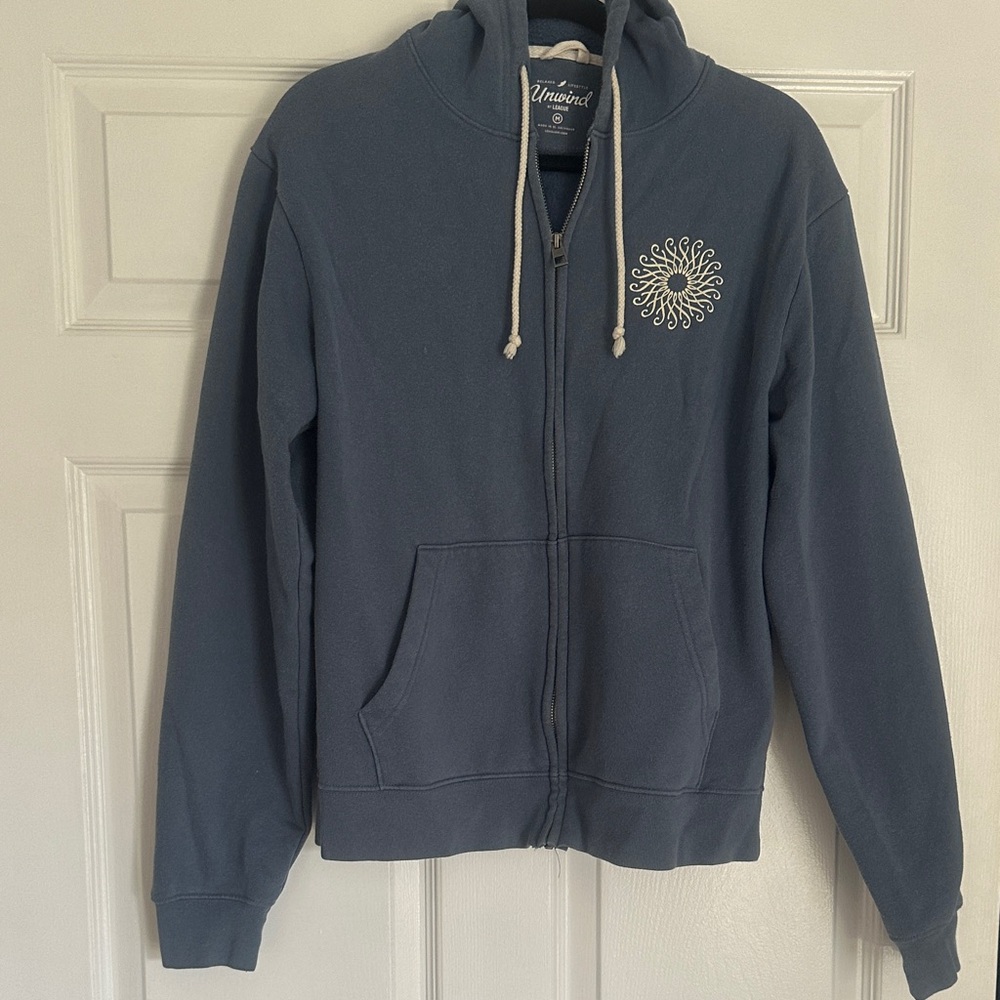 League Blue Hoodie with White Design